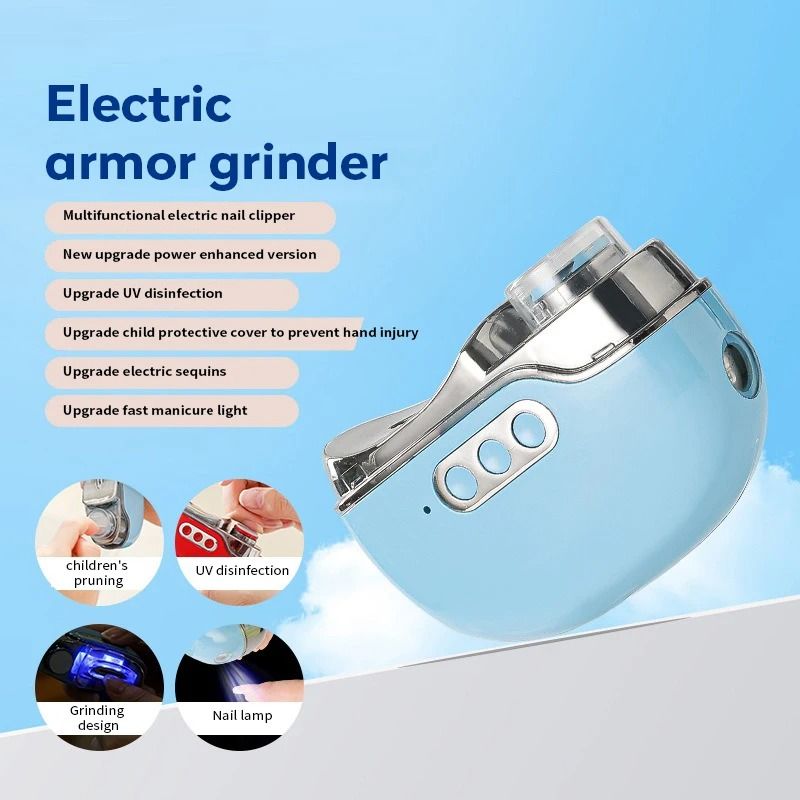 4-in-1 Automatic Electric Nail Clipper – Integrated UV Drying Lamp & Polishing Tool – High-Yield Manicure Interaction Hu