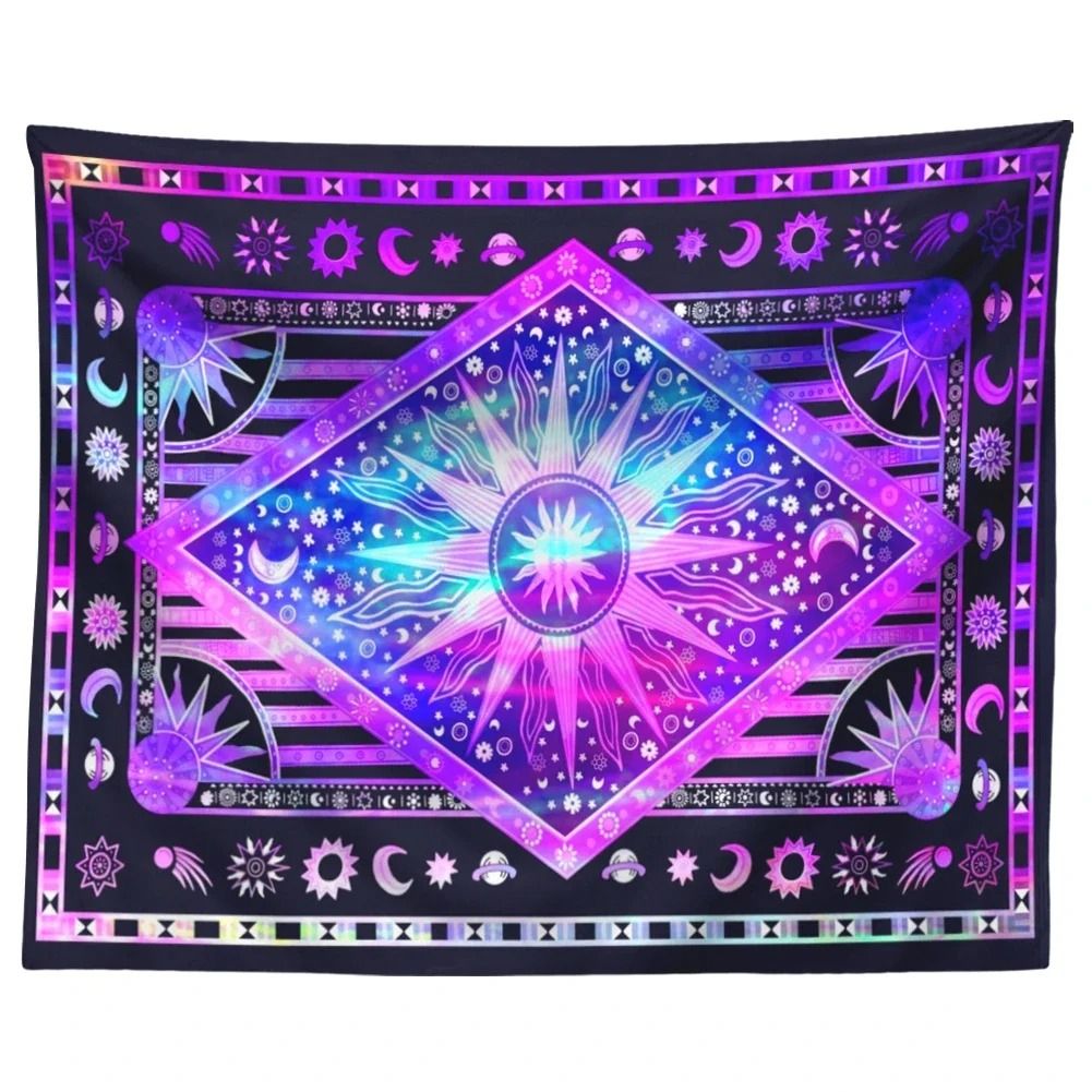 Indian Tarot Mandala Tapestry | Bohemian Divination Aesthetic Wall Hanging