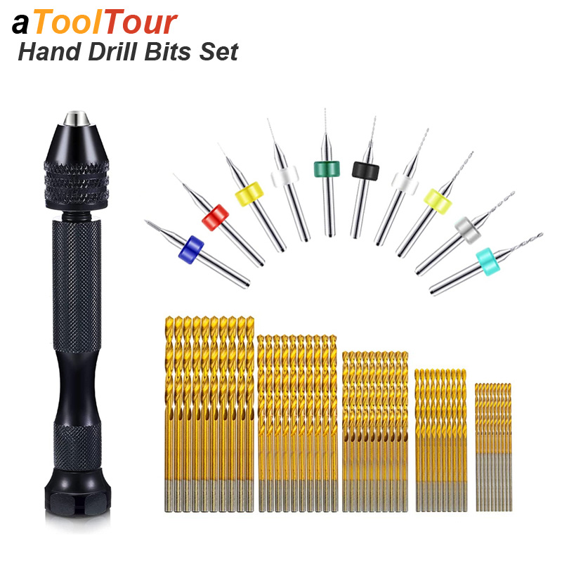 Mini Pin Vise Hand Drill Set for DIY Jewelry, Craft, and Resin Work Precision Rotary Tool for Carving and Plastic Dril