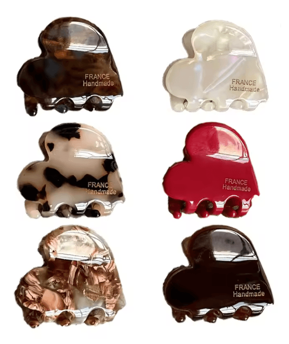 Small Heart Acetate Hair Claw Clip