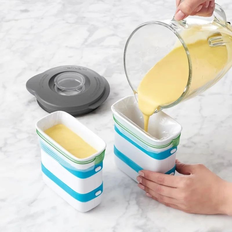 FreezeUp-Style Food Block Maker – Soup Freezer Container & Meal Prep Freezer Mold for Space-Saving Freezer Bags
