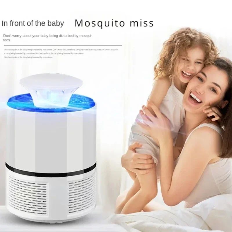 USB Rechargeable Electric Mosquito Killer Lamp with Quiet UV Trap & Swatter Racket