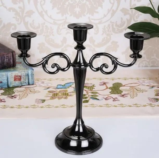 Retro 3-Arm Metal Candelabra