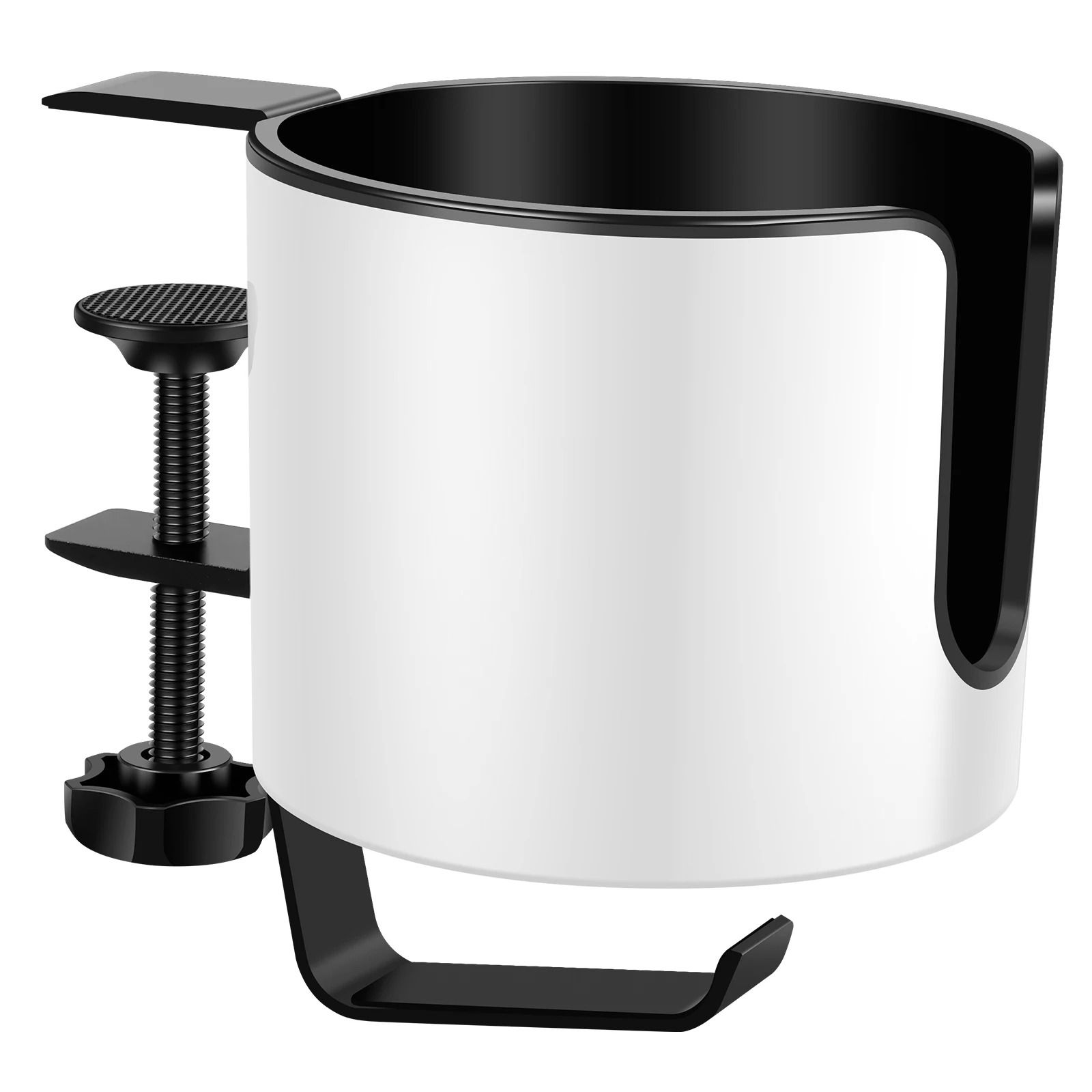 2 in 1 Headphone Holder Desk Clamp with Cup Holder Rack