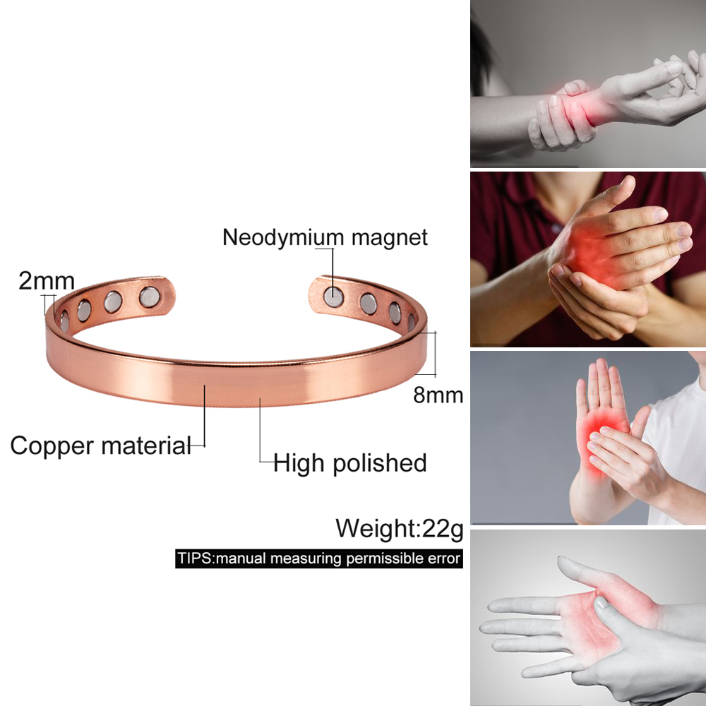 Men's Pure Copper Magnetic Bracelet for Everyday Comfort and Style