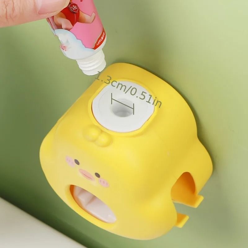 Cute Yellow Duck Automatic Toothpaste Dispenser
