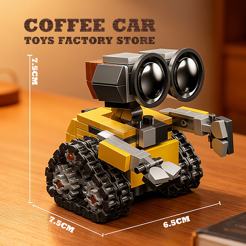 Space Mini Robot Building Bricks Toys, Sci-Fi Tracked Bot Model, Classic Movie Blocks for Kids