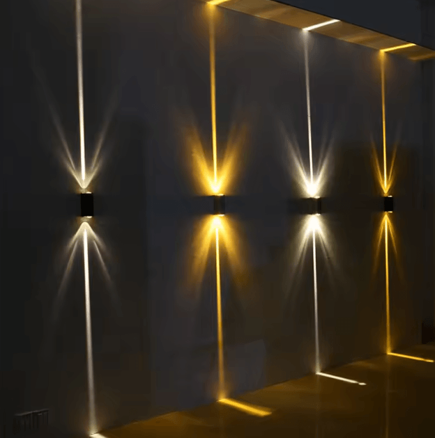 Modern Silver Aluminum Up & Down LED Wall Sconce – IP65 Waterproof Outdoor Porch Light (6W)