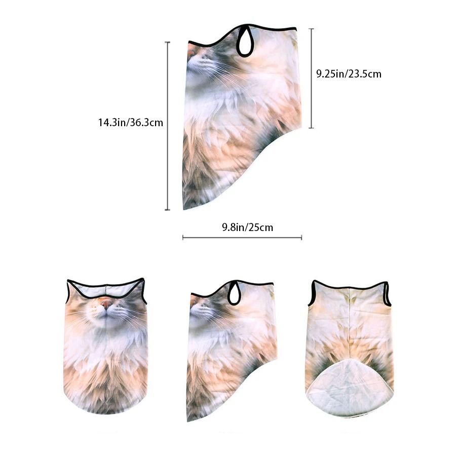 3D Animal Print Ice Silk Bandana – Cooling Breathable Face & Neck Protection