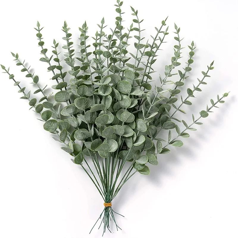 Artificial Eucalyptus Stems Set Greenery Branches for Vase and Centerpiece Decor