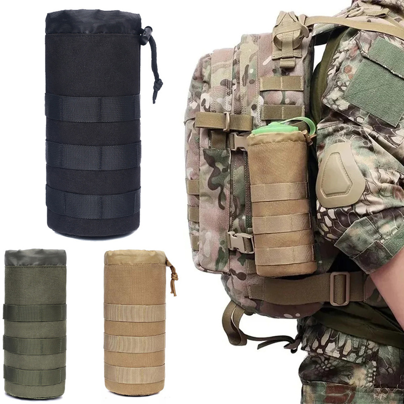 Tactical Molle Water Bottle Carrier Adjustable Outdoor Water Bottle Pouch for Hiking, Camping, Cycling Travel
