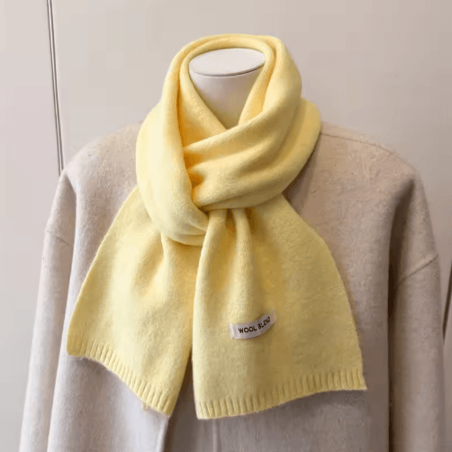 LuxeKnit Korean Winter Scarf – Soft Knitted Shawl Scarf for Women