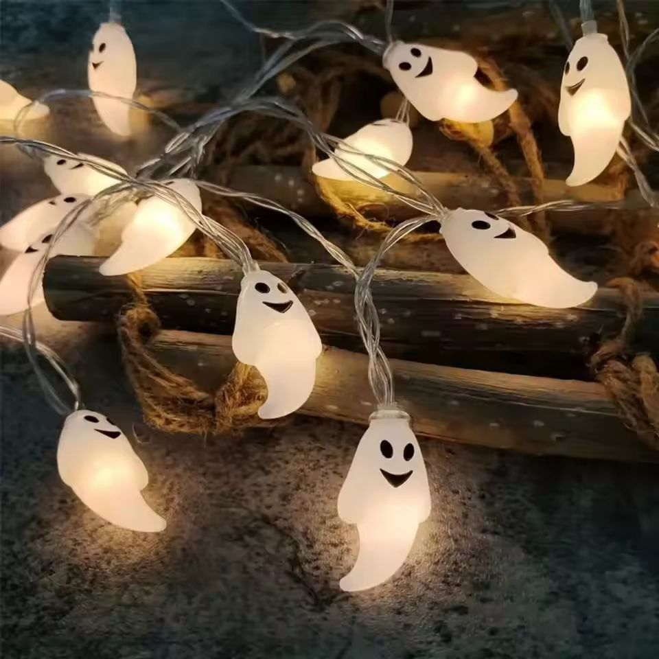 GhostGlow 3 M / 20-LED Battery Halloween Ghost String Lights