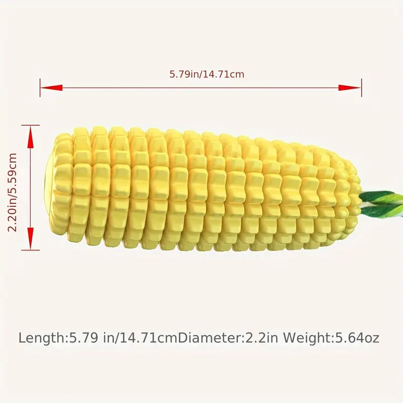 Tough Durable Squeaky Interactive Dog Toys, Puppy Teeth Chew Corn Stick Toy for Small Large Dogs