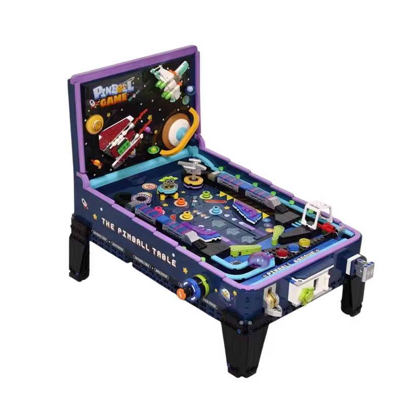Creative Pinball Machine Building Blocks DIY Toy - Game Console Brick Model Puzzle