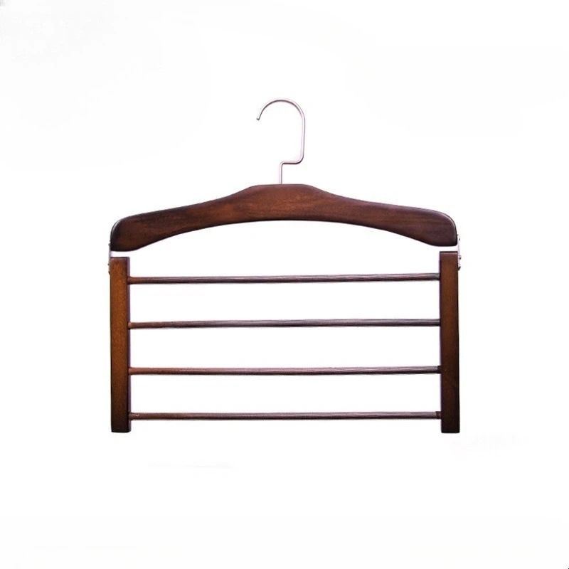 Solid Wood Clothes Drying Rack Multi Function Wooden Wardrobe Storage Rack