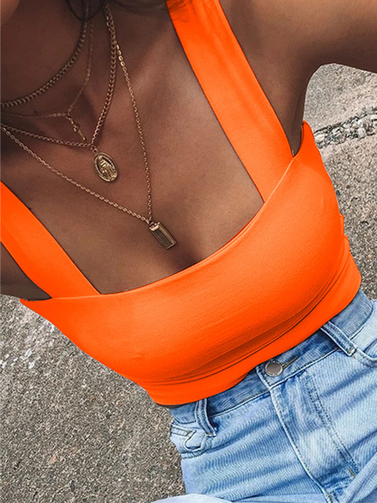 Square Neck Sleeveless Summer Crop Top, White Women Black Casual T-Shirt, Off Shoulder Cami Sexy Backless Tank Top