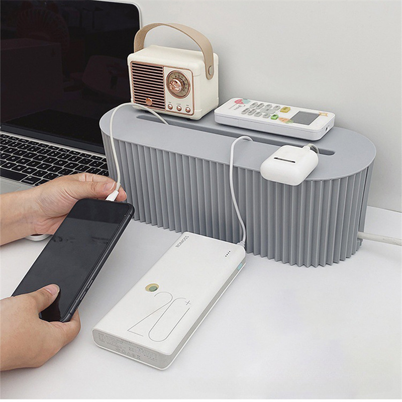 Nordic Plug Board Storage Box, Cable Organizer, Desktop Data Line Holder