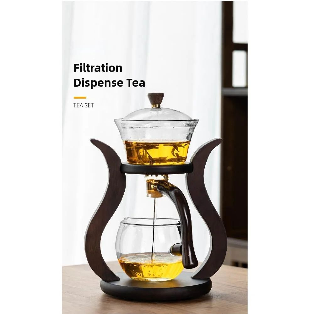 Magnetic Flow Lazy Kung Fu Glass Teapot Set