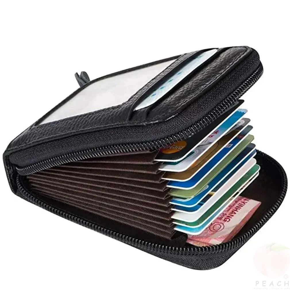 Portable Mini Card Wallet with Zipper & Multi Slot Design