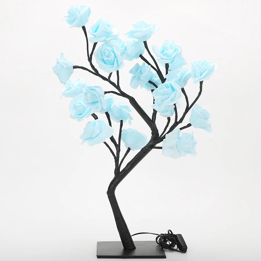 24 LED Rose Tree Lamp USB Fairy Flower Night Light