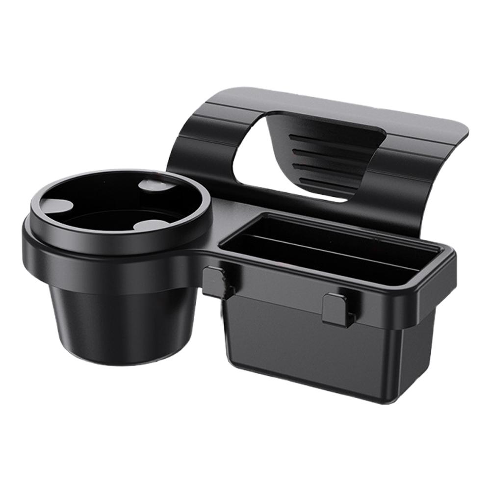 Portable Car Door Cup Holder & Window Organizer with Dual Hanging Hooks & Charging Port