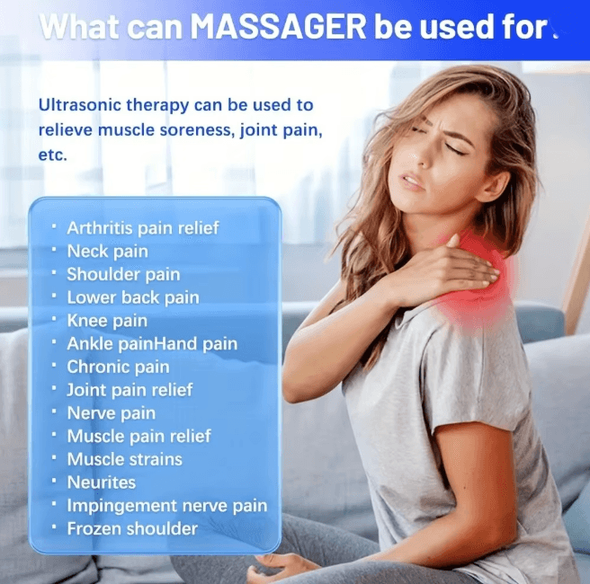 Rechargeable Neck Massager EMS Pulse Pain Relief with Remote Control