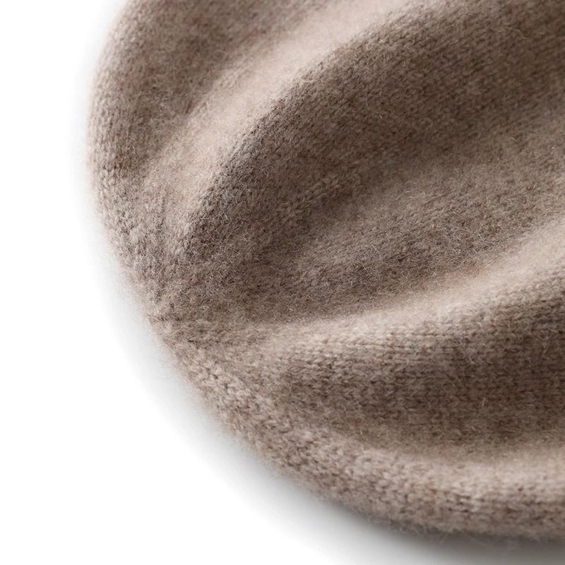 100% Pure Cashmere Knitted Beanie Hat – Ultra-Soft Winter Warmth