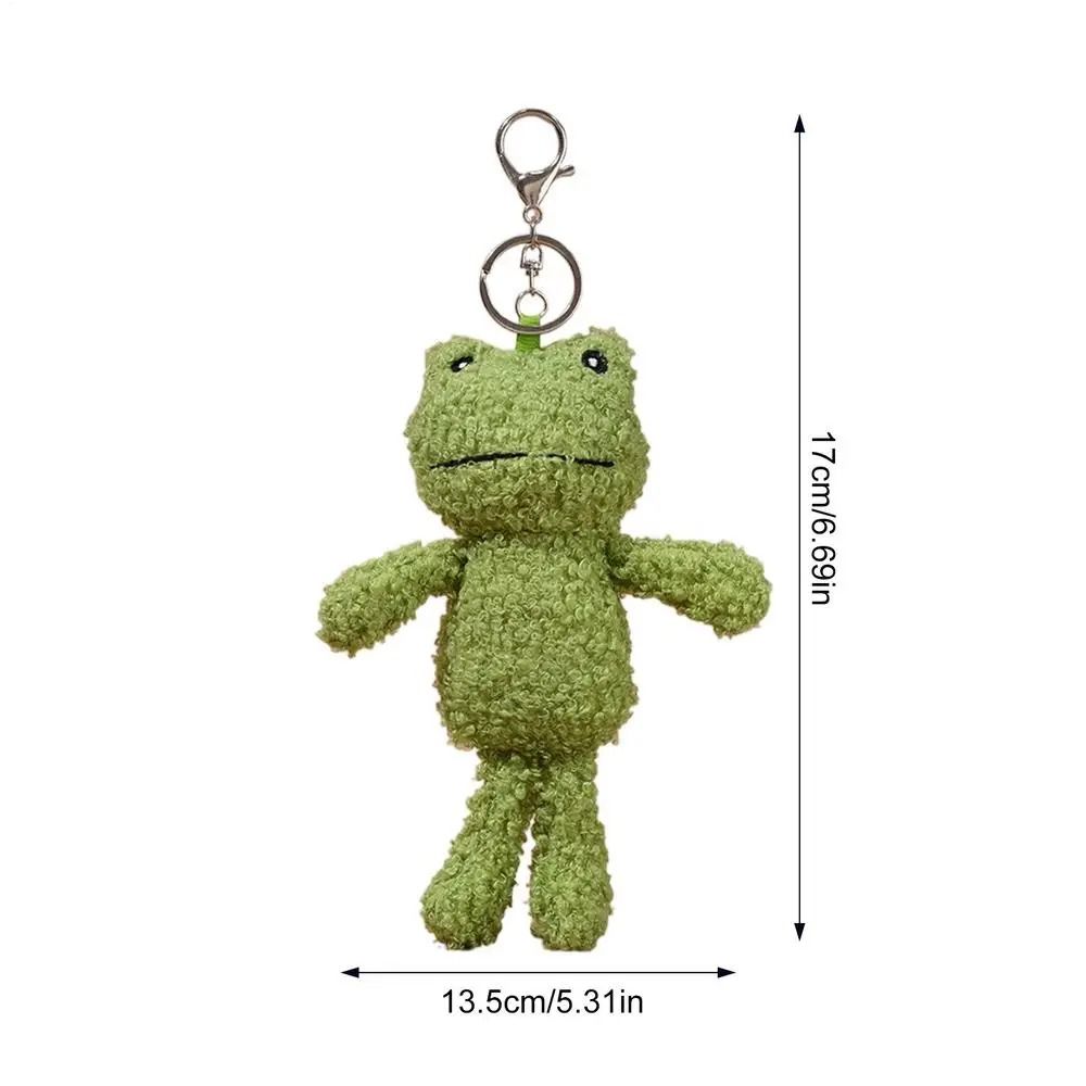 Plush Frog Keychain Bag Charm