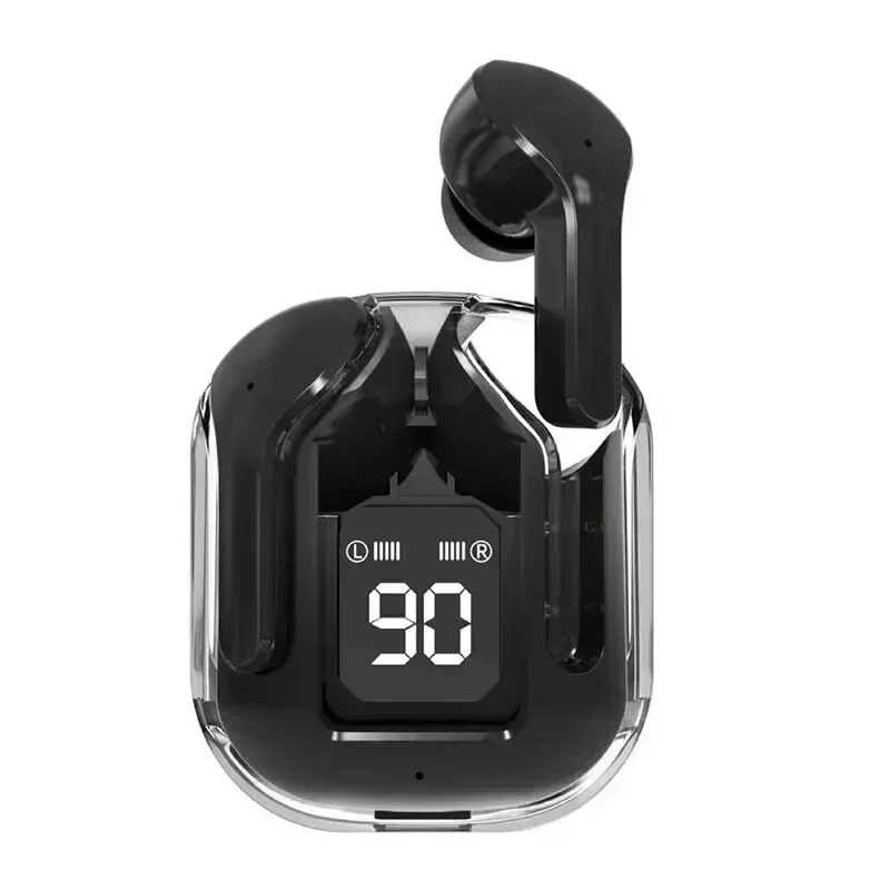 Transparent ENC Wireless Earbuds with LED Display and Stereo Sound