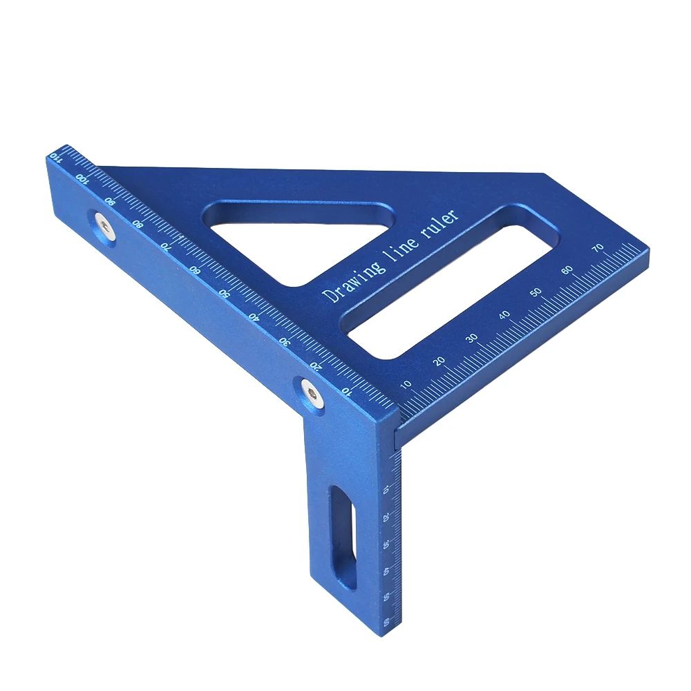 3D Multi-Angle Measuring Ruler – 45°/90° Carpentry Square & Miter Triangle Layout Tool