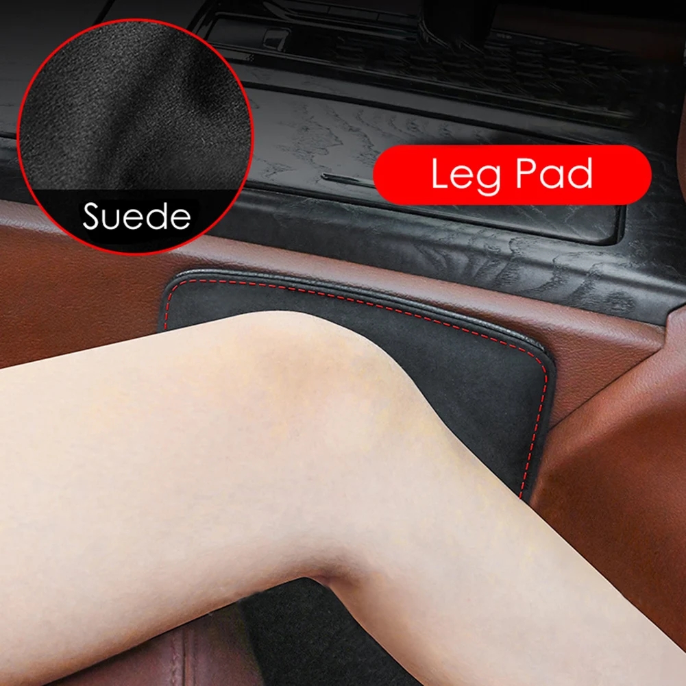 Car Knee Pad Cushion, Suede Memory Foam Pillow, Comfortable Leg Rest, Elastic Auto Headrest Car Accessories