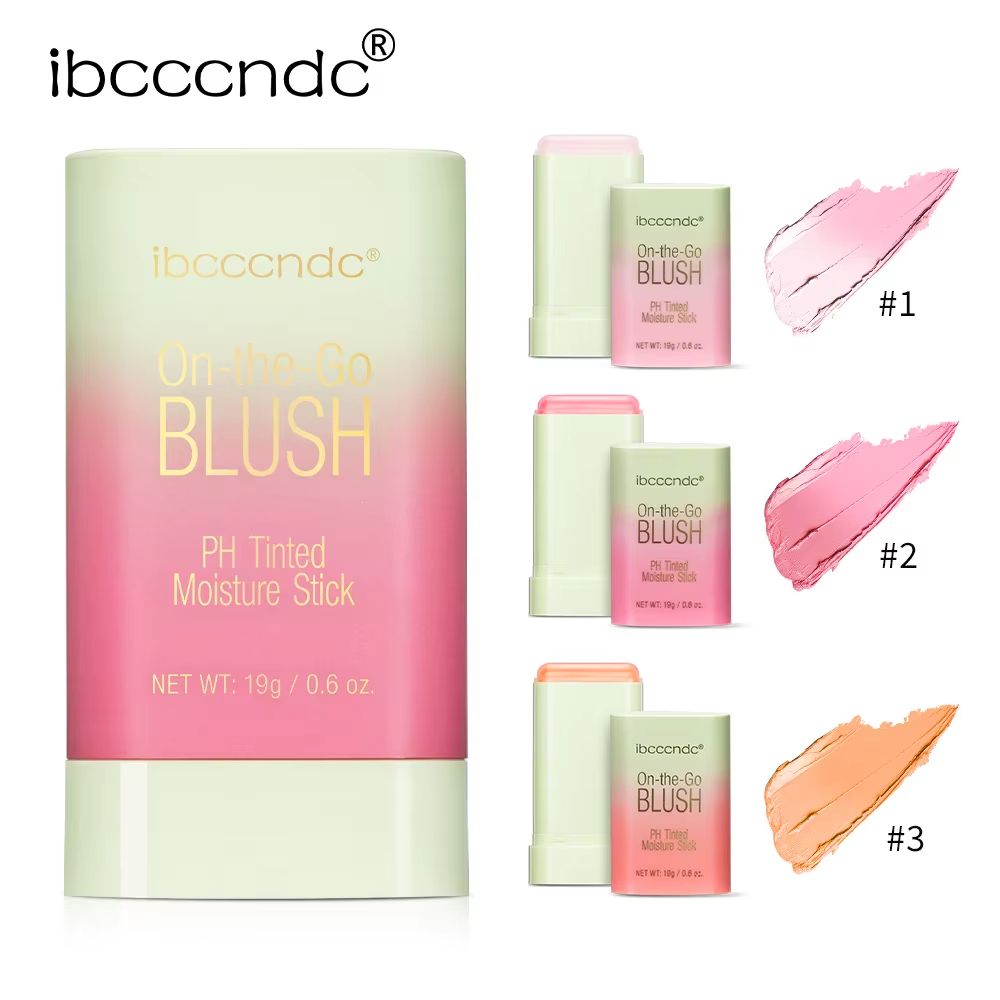 3 in 1 Temperature Changing Blush Stick Multi Use Lip and Cheek Tint Stick Hydrating Color Adapting Makeup