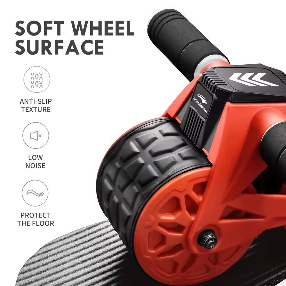 Ab Wheel Roller with Automatic Rebound and Intelligent Display