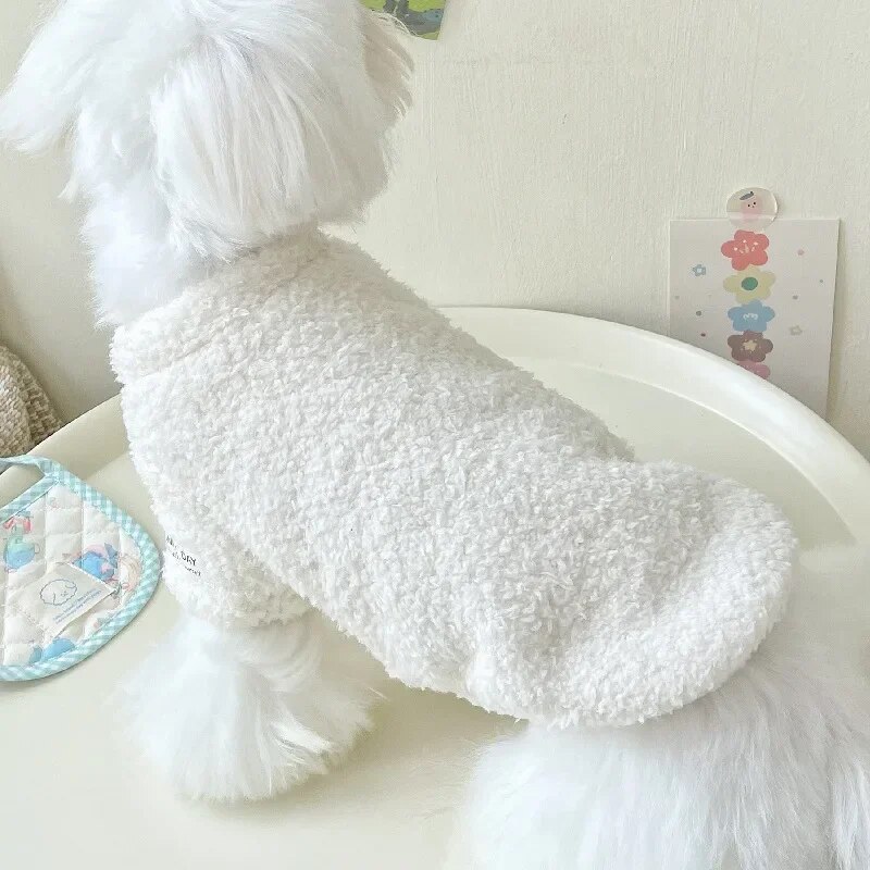 Double Sided Cloud Plush Dog Sweater | Autumn Winter Pet Coat