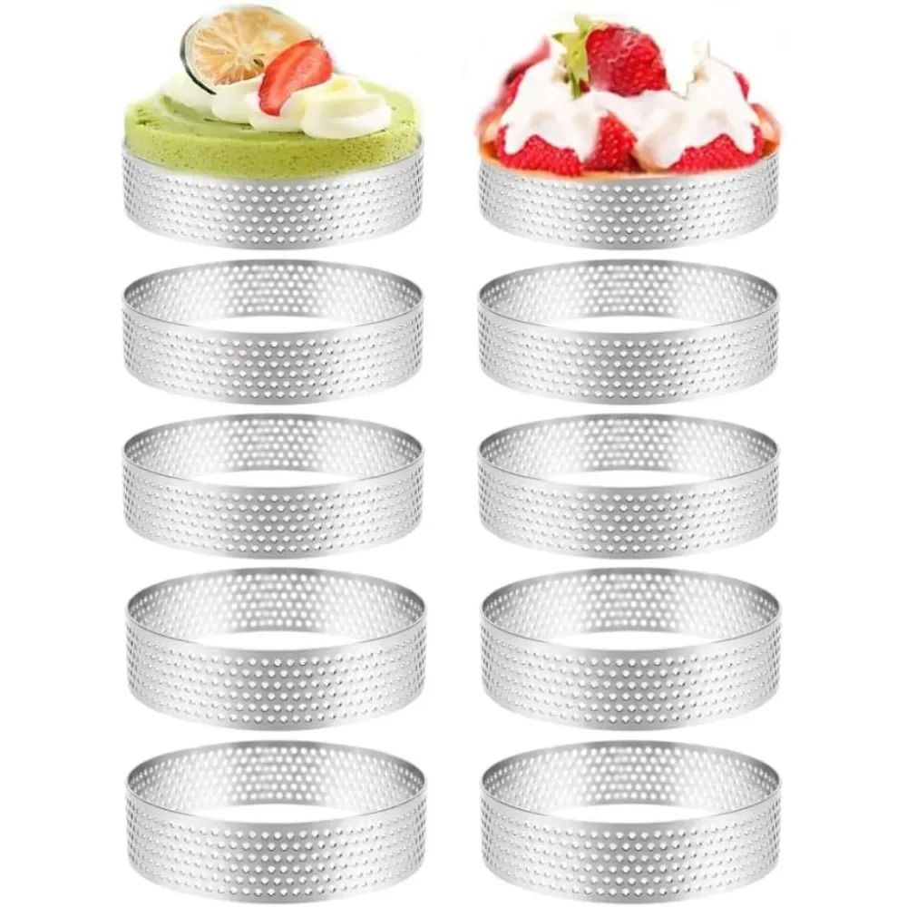 304 Stainless Steel Mousse Ring Cake Mold with Hole Bottom
