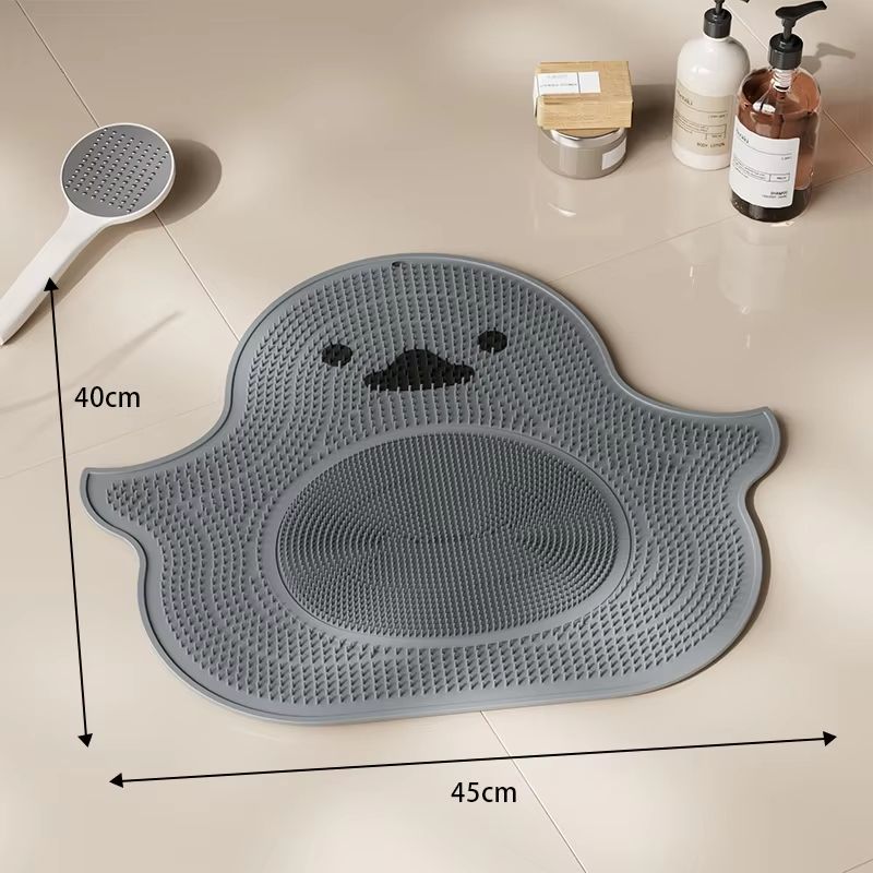 Silicone Anti Slip Foot Massage Shower Mat with Dead Skin Removal and Back Massage Nodes