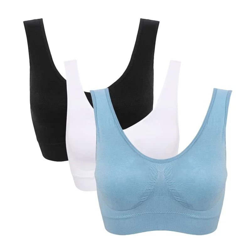 Seamless Push-Up Bra Set with Removable Pads Wireless Fitness Body Shaping Bra