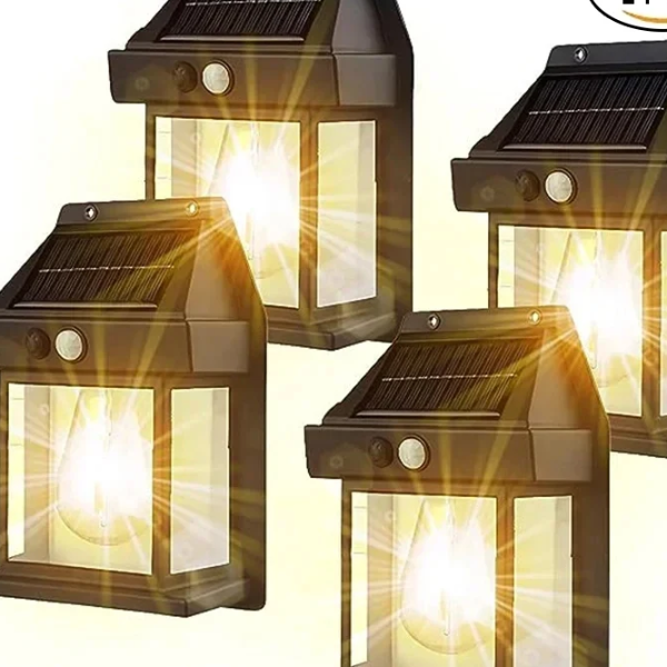 Solar Motion Sensor Wall Light Waterproof Outdoor Garden Lamp with Modes