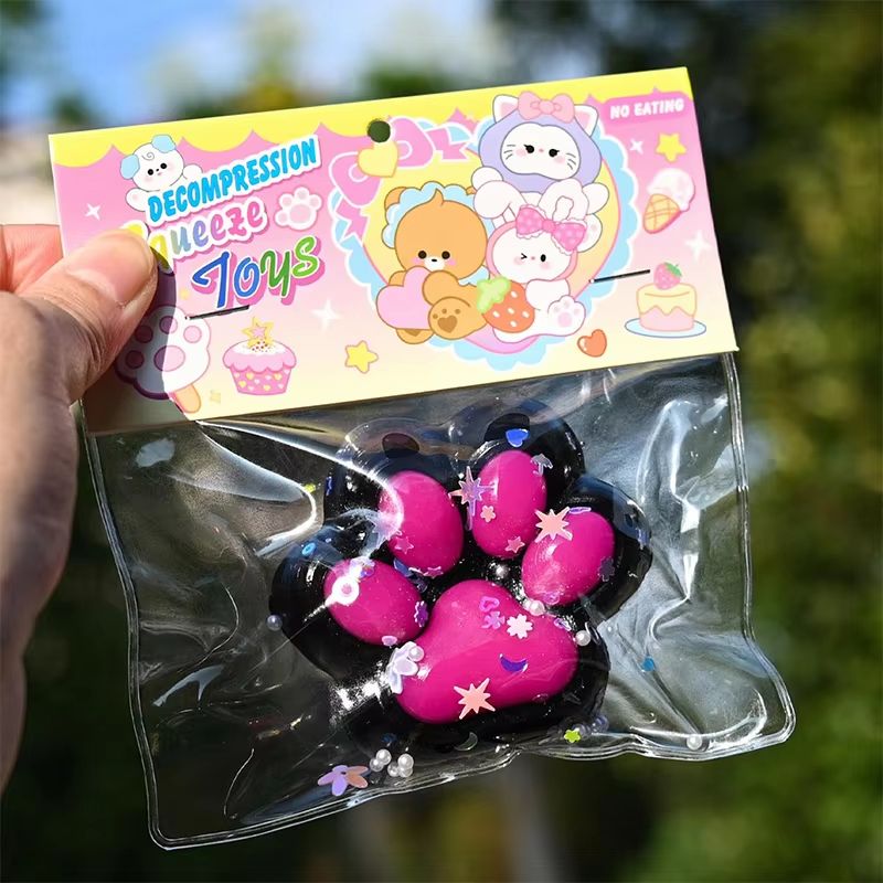 Kawaii Taba Cat Paw Plush Fidget Squeeze Toy