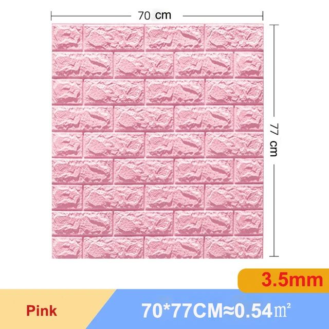 3D Brick Wall Sticker Set Self Adhesive Panels