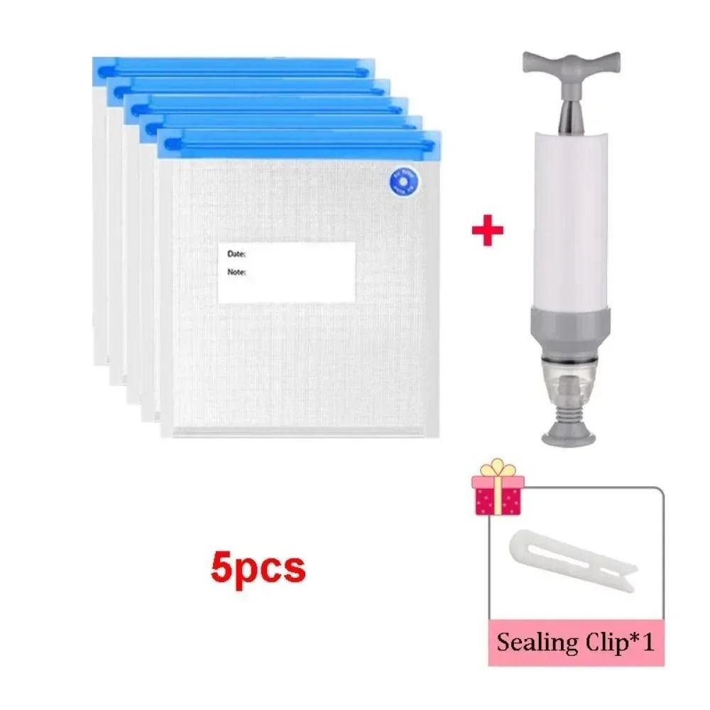 Nexus Vacuum Vault | Reusable Air-Valve Sealing Food Bags & Manual Preservation Pump