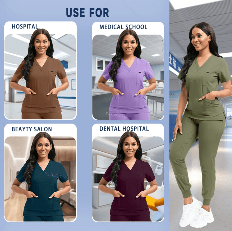 FlexCare Womens Stretch Jogger Scrub Set