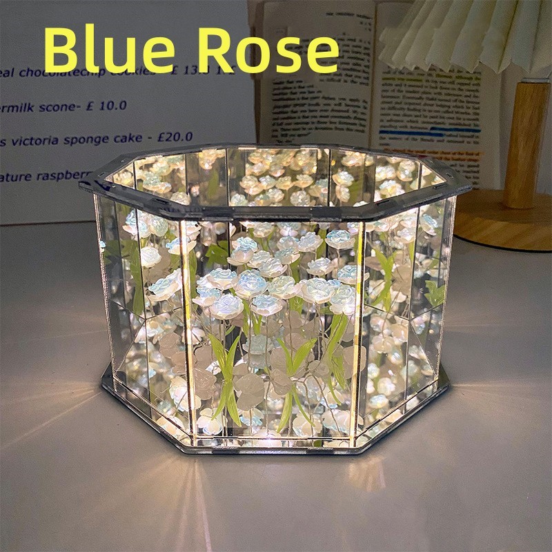 Three-Dimensional Tulip Night Light, DIY Handmade Craft Lamp, LED Birthday Gift