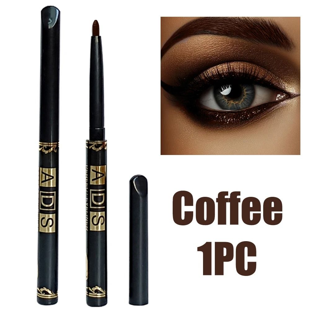 2Pcs Waterproof Black and Brown Eyeliner Pencil Set