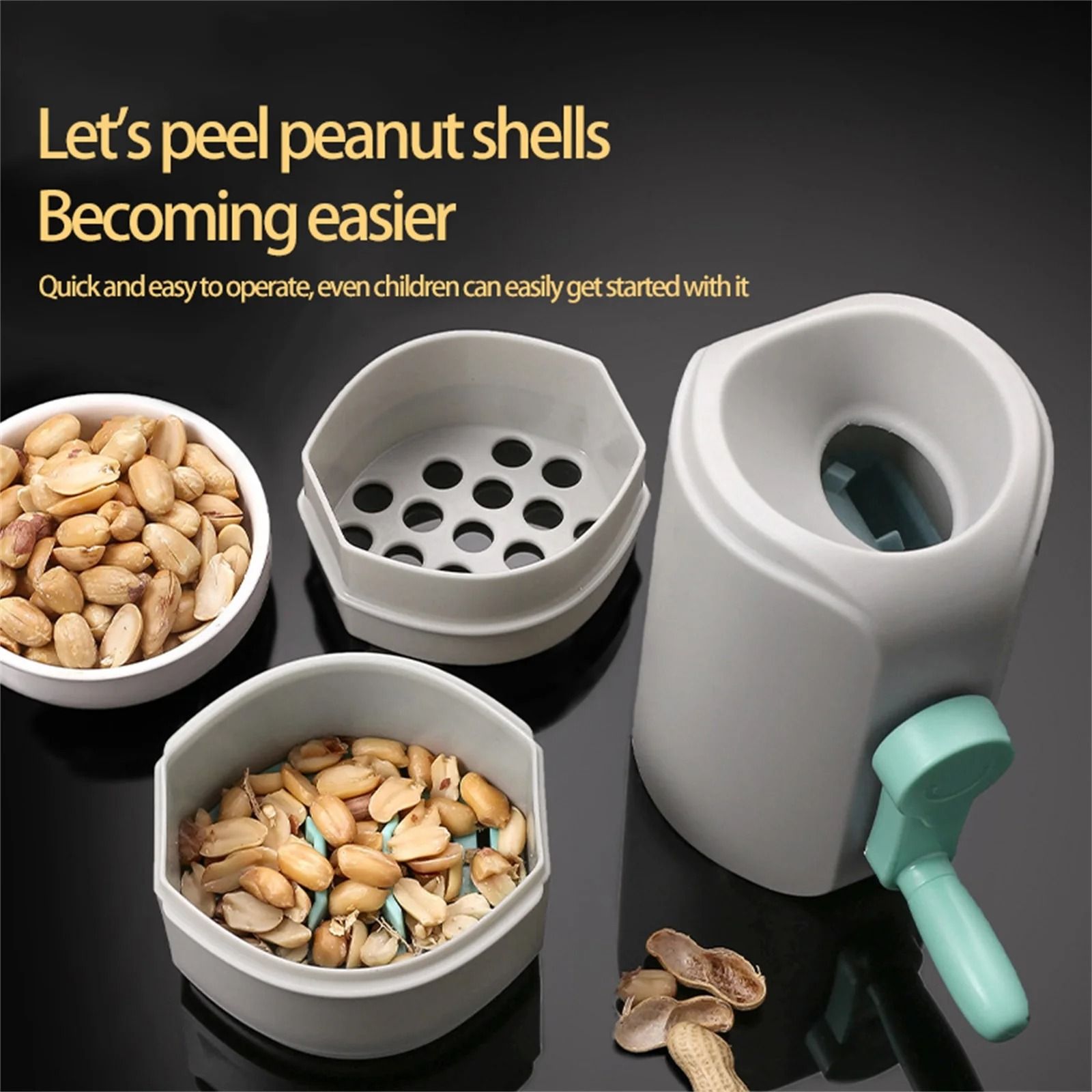 Automatic Food-Grade Peanut Sheller – Efficient Peeler and Opener – High-Yield Nut De-Shelling Kitchen Gadget Hub
