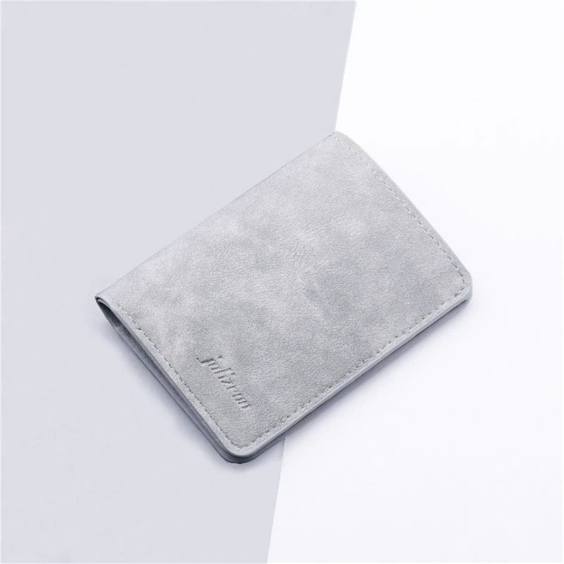Mini Thin Vertical Wallet – Slim PU Leather Card Holder & Coin Pouch