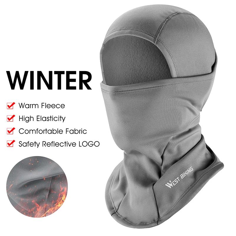 WEST BIKING Winter Fleece Balaclava Windproof Thermal Face Mask