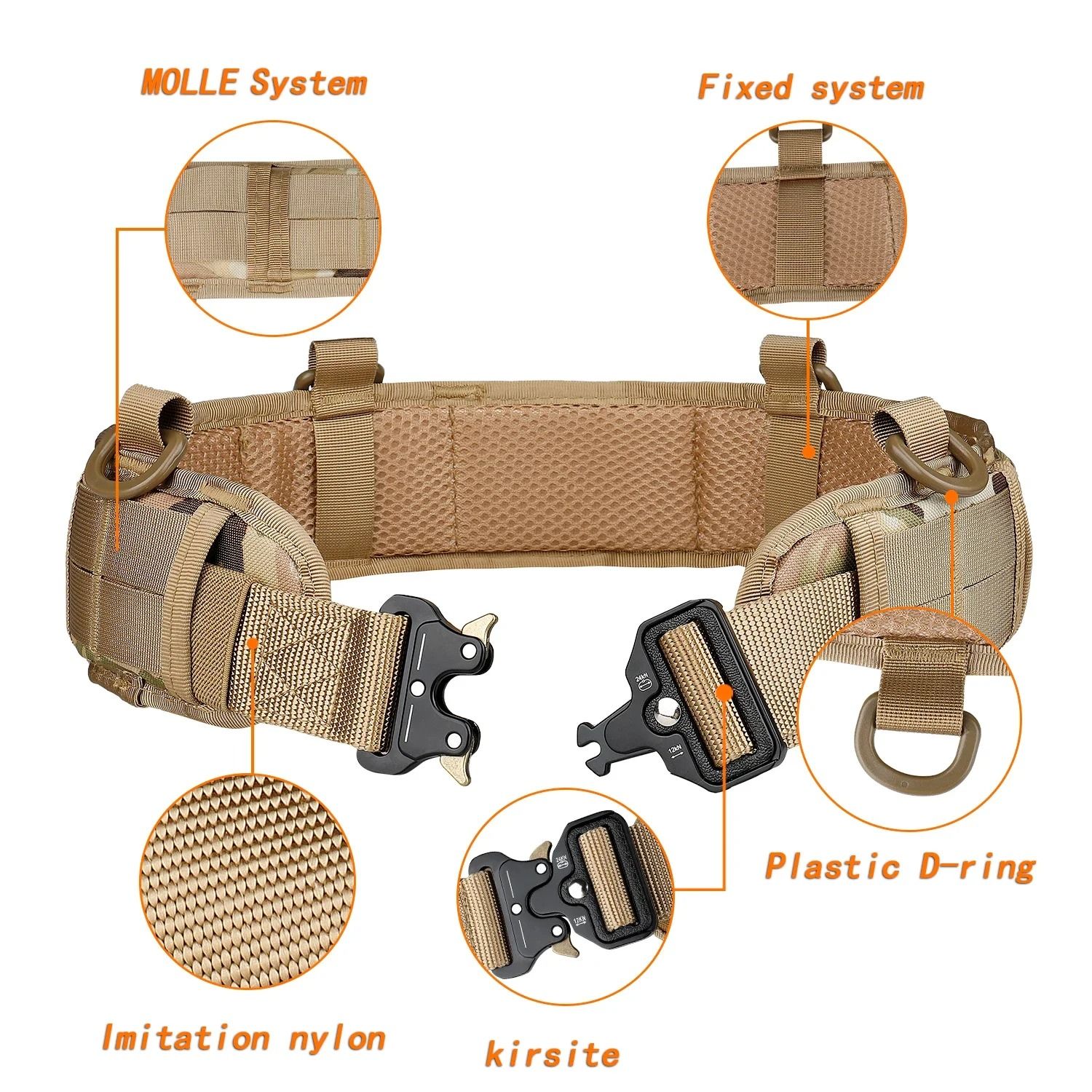 Padded Tactical Combat Belt