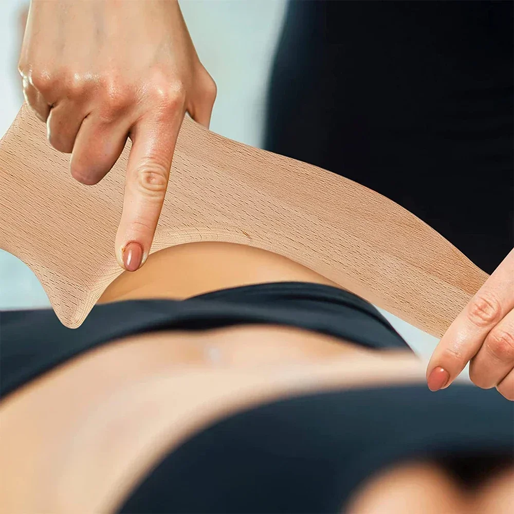 Wooden Lymphatic Drainage Massager, Anti Cellulite Body Shaping & Gua Sha Tool for Sore Muscle Relief